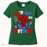 It'S My 3rd Birthday Spider Theme Party Boy Birthday Present Women's T-Shirt thumb 0