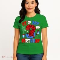 It'S My 3rd Birthday Spider Theme Party Boy Birthday Present Women's T-Shirt thumb 4