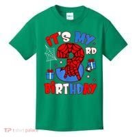 It'S My 3rd Birthday Spider Theme Party Boy Birthday Present Kids T-Shirt thumb 0