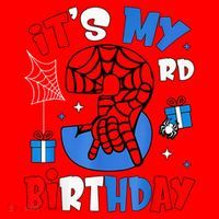 It'S My 3rd Birthday Spider Theme Party Boy Birthday Present Santa Hat thumb 1