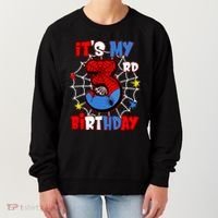ItS My 3rd Birthday Spider Theme Party 3 Years Old Women's Sweatshirt thumb 0