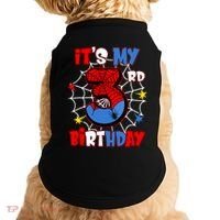 ItS My 3rd Birthday Spider Theme Party 3 Years Old Doggie Tank thumb 0