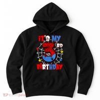 ItS My 3rd Birthday Spider Theme Party 3 Years Old Hoodie thumb 0