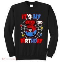 ItS My 3rd Birthday Spider Theme Party 3 Years Old Sweatshirt thumb 0