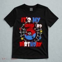 ItS My 3rd Birthday Spider Theme Party 3 Years Old T-Shirt thumb 5