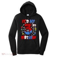 ItS My 3rd Birthday Spider Theme Party 3 Years Old Women's Hoodie thumb 0