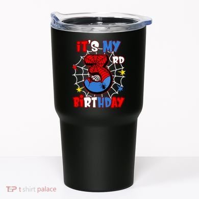 ItS My 3rd Birthday Spider Theme Party 3 Years Old Tumbler