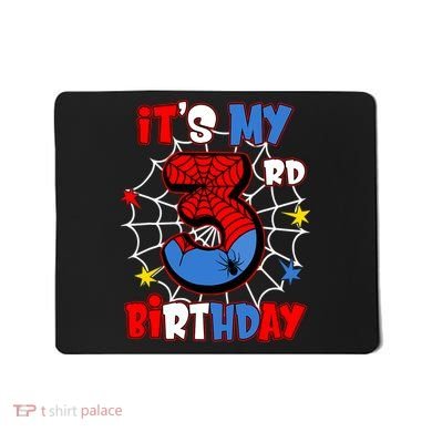 ItS My 3rd Birthday Spider Theme Party 3 Years Old Mousepad