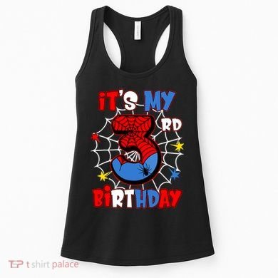 ItS My 3rd Birthday Spider Theme Party 3 Years Old Women's Tank Top