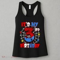 ItS My 3rd Birthday Spider Theme Party 3 Years Old Women's Tank Top thumb 3