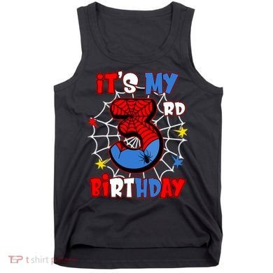 ItS My 3rd Birthday Spider Theme Party 3 Years Old Tank Top