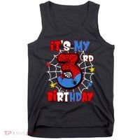 ItS My 3rd Birthday Spider Theme Party 3 Years Old Tank Top thumb 0