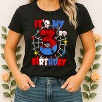 ItS My 3rd Birthday Spider Theme Party 3 Years Old Women's T-Shirt thumb 2