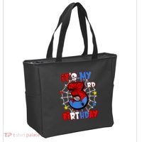 ItS My 3rd Birthday Spider Theme Party 3 Years Old Tote Bag thumb 2
