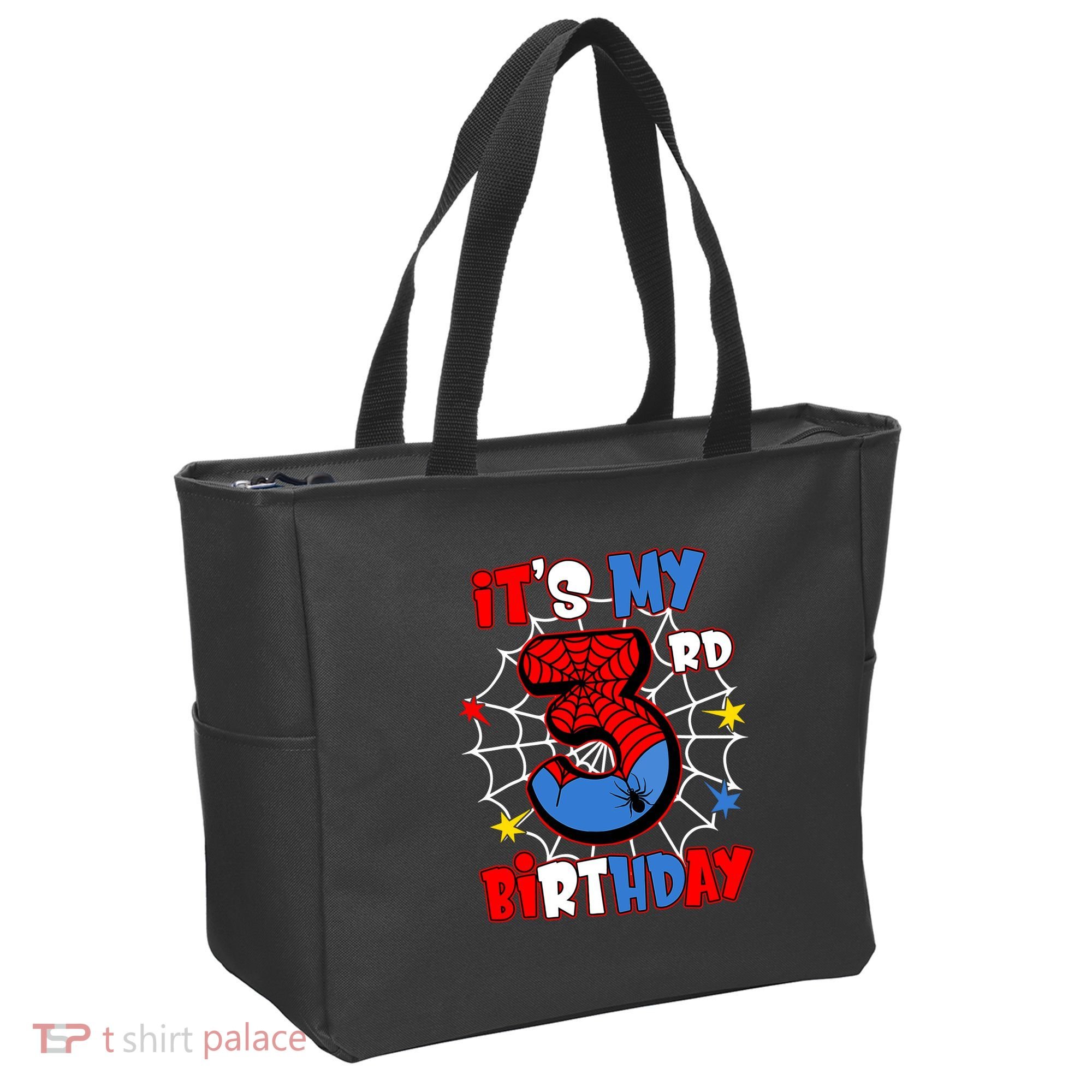 ItS My 3rd Birthday Spider Theme Party 3 Years Old Tote Bag