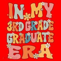 In My 3rd Grade Graduate Era Groovy Last Day Of Third Grade Funny Gift Santa Hat thumb 1