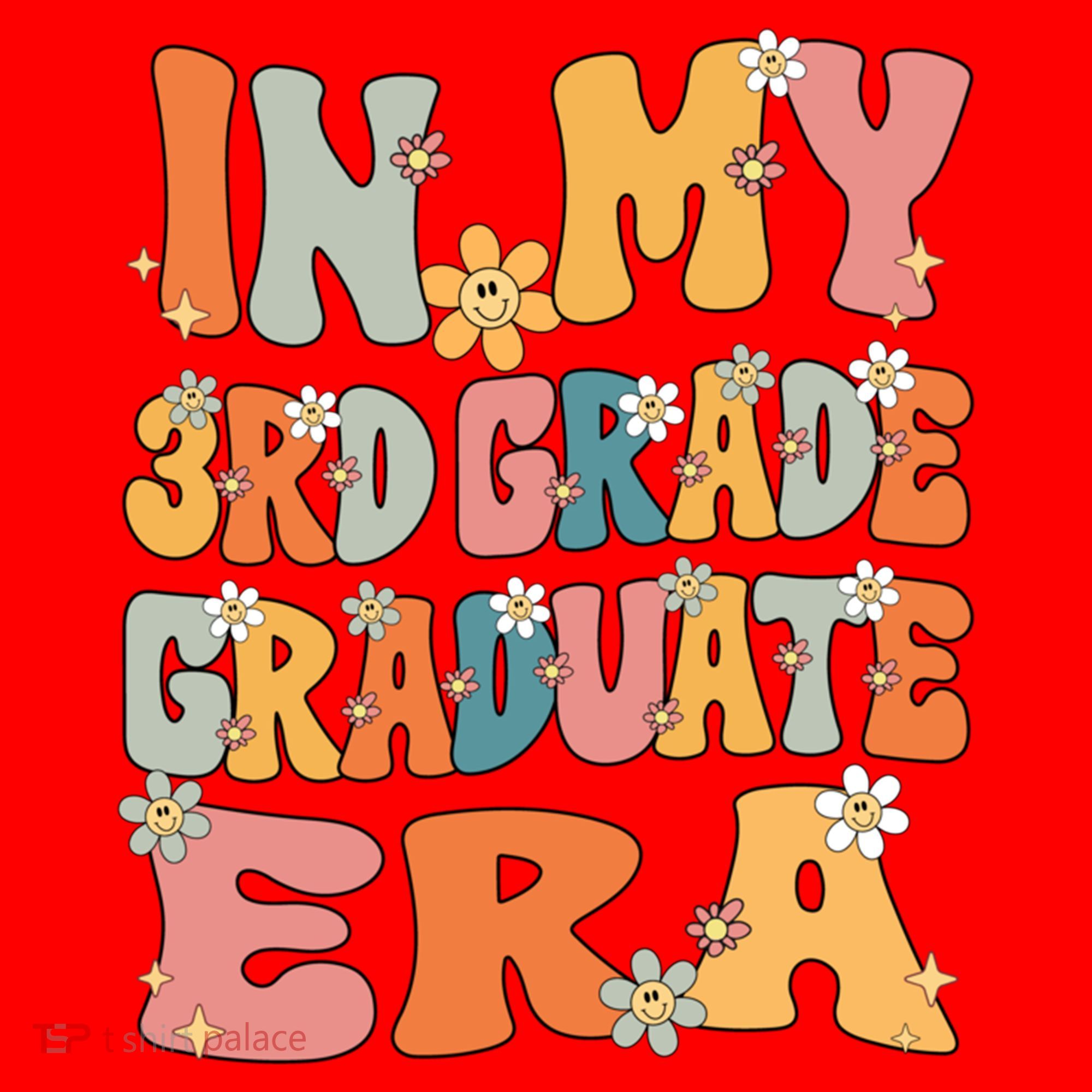 In My 3rd Grade Graduate Era Groovy Last Day Of Third Grade Funny Gift Santa Hat