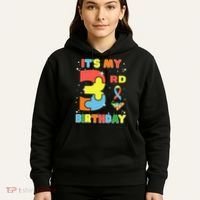 Its My 3rd Birthday Kids Autism 3 Years Old Hoodie thumb 5
