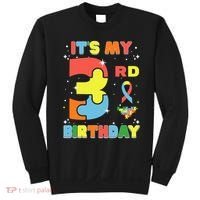 Its My 3rd Birthday Kids Autism 3 Years Old Sweatshirt thumb 0