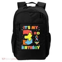 Its My 3rd Birthday Kids Autism 3 Years Old Backpack thumb 0