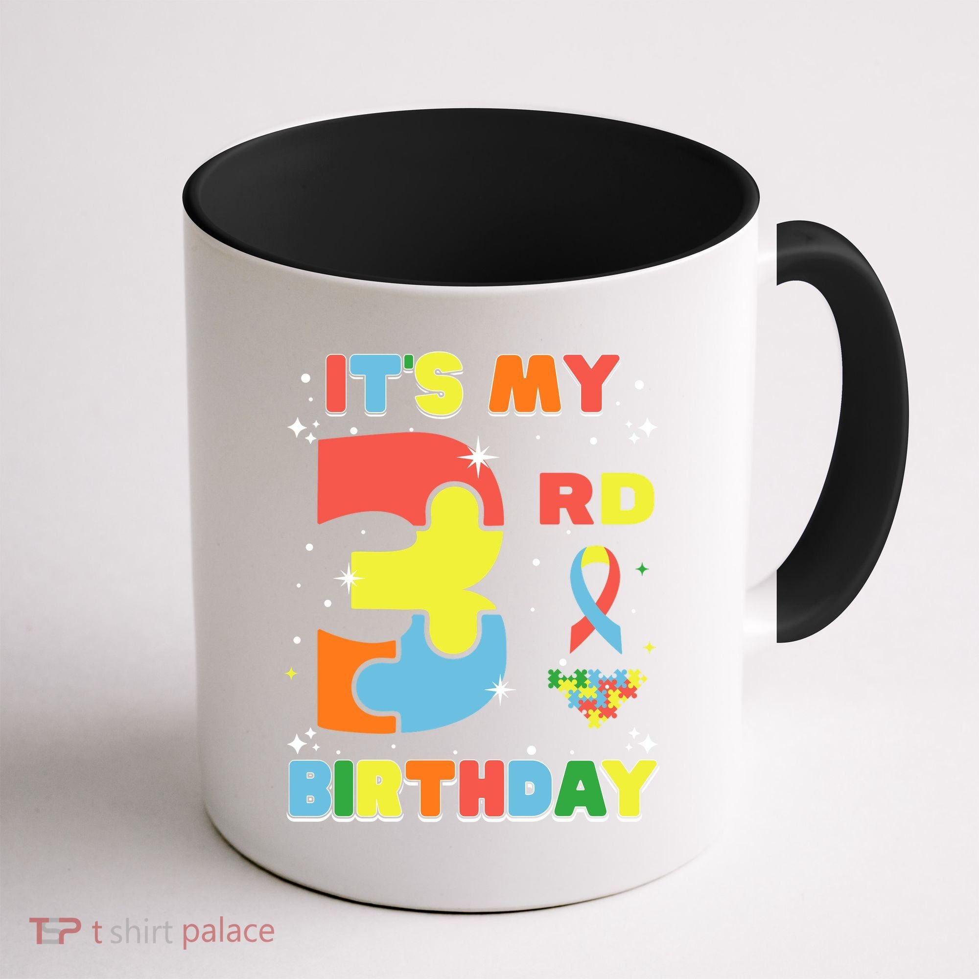 Its My 3rd Birthday Kids Autism 3 Years Old Coffee Mug