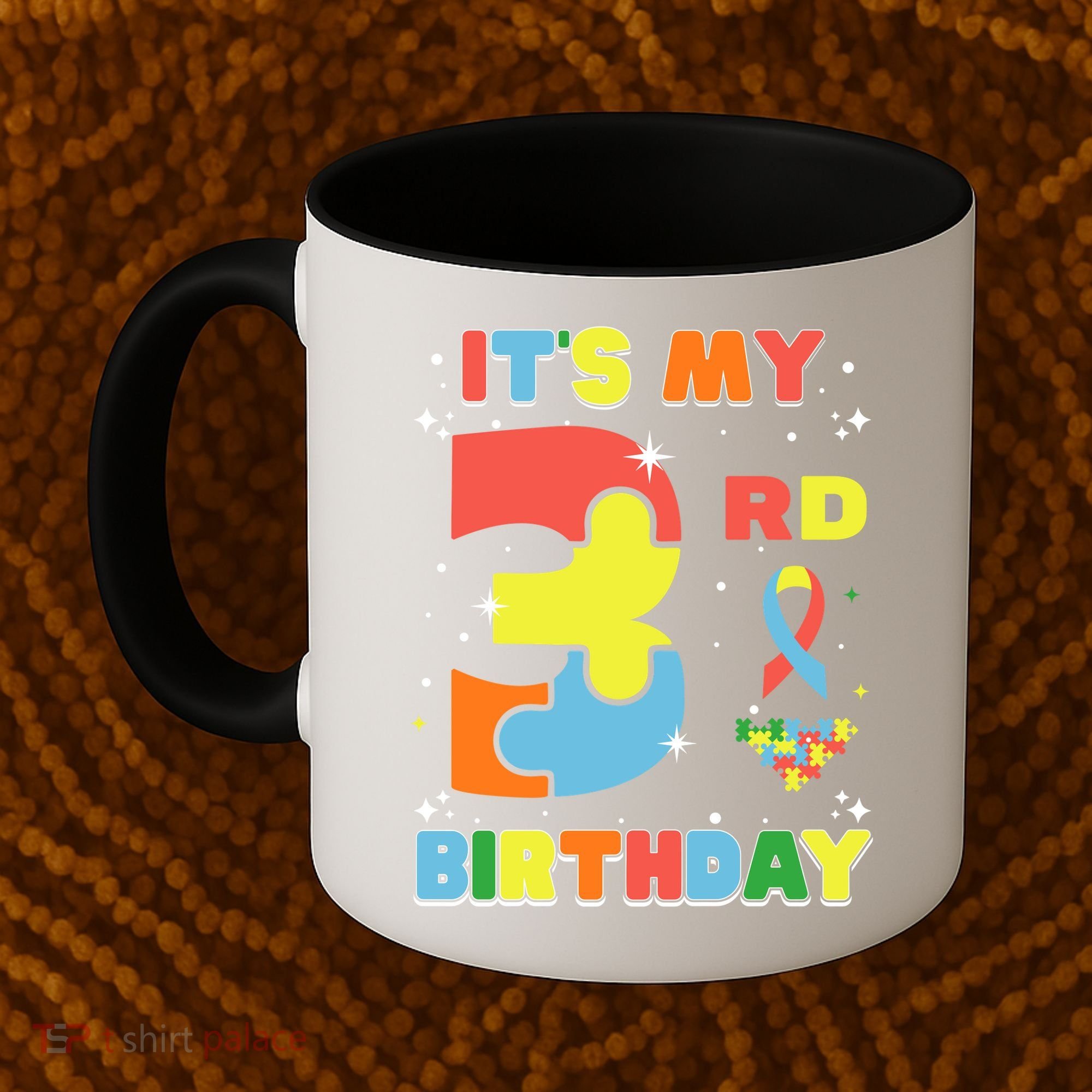 Its My 3rd Birthday Kids Autism 3 Years Old Coffee Mug