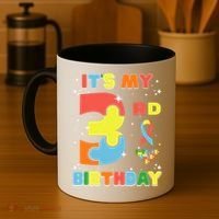 Its My 3rd Birthday Kids Autism 3 Years Old Coffee Mug thumb 4