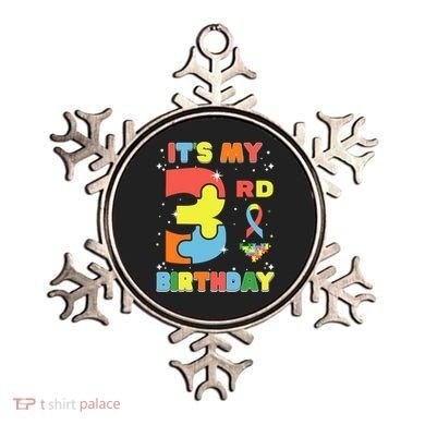 Its My 3rd Birthday Kids Autism 3 Years Old Ornament