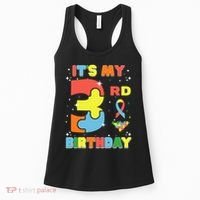 Its My 3rd Birthday Kids Autism 3 Years Old Women's Tank Top thumb 0