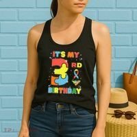 Its My 3rd Birthday Kids Autism 3 Years Old Women's Tank Top thumb 2