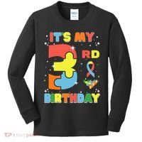 Its My 3rd Birthday Kids Autism 3 Years Old Kids Long Sleeve Shirt thumb 0