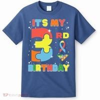 Its My 3rd Birthday Kids Autism 3 Years Old T-Shirt thumb 0