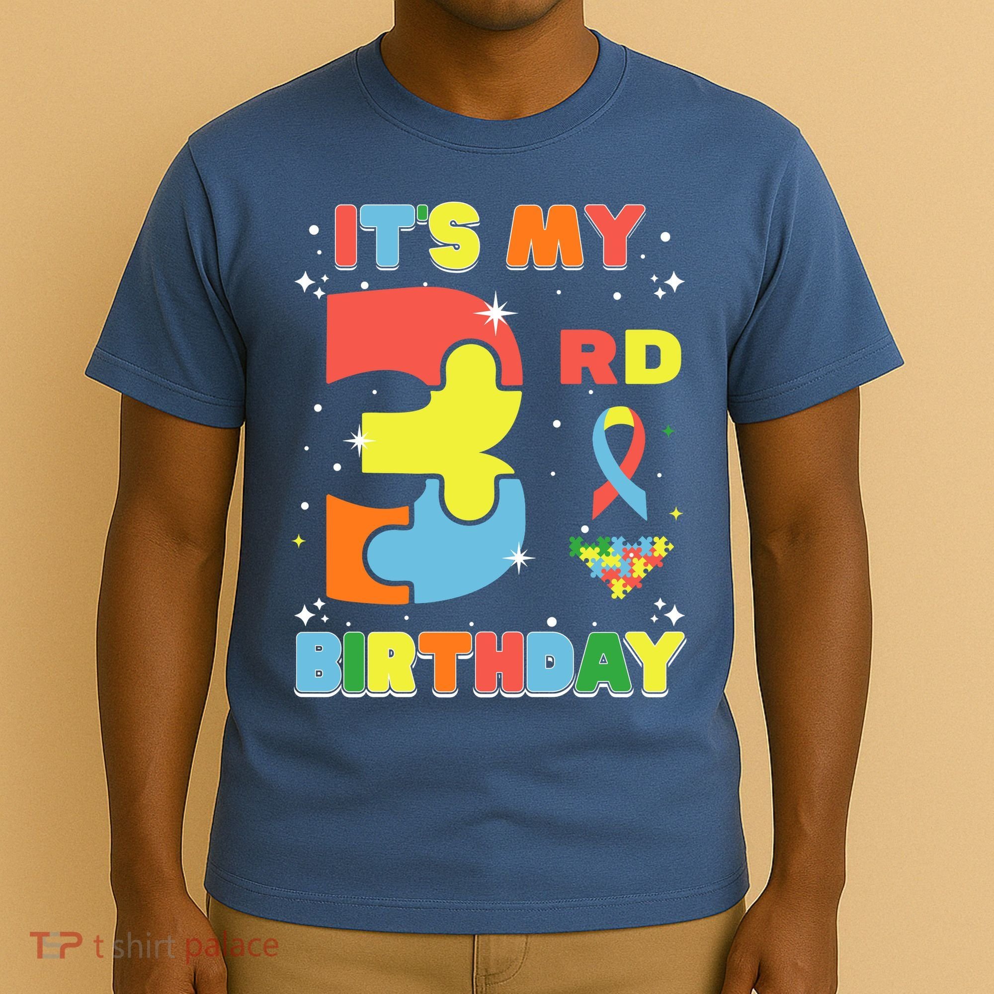 Its My 3rd Birthday Kids Autism 3 Years Old T-Shirt