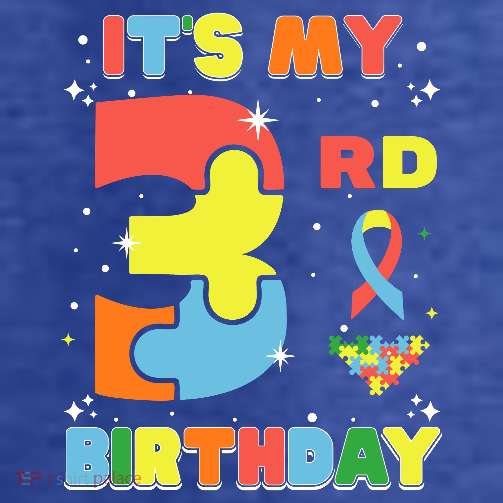 Its My 3rd Birthday Kids Autism 3 Years Old Women's Hoodie