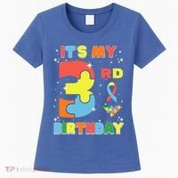 Its My 3rd Birthday Kids Autism 3 Years Old Women's T-Shirt thumb 0