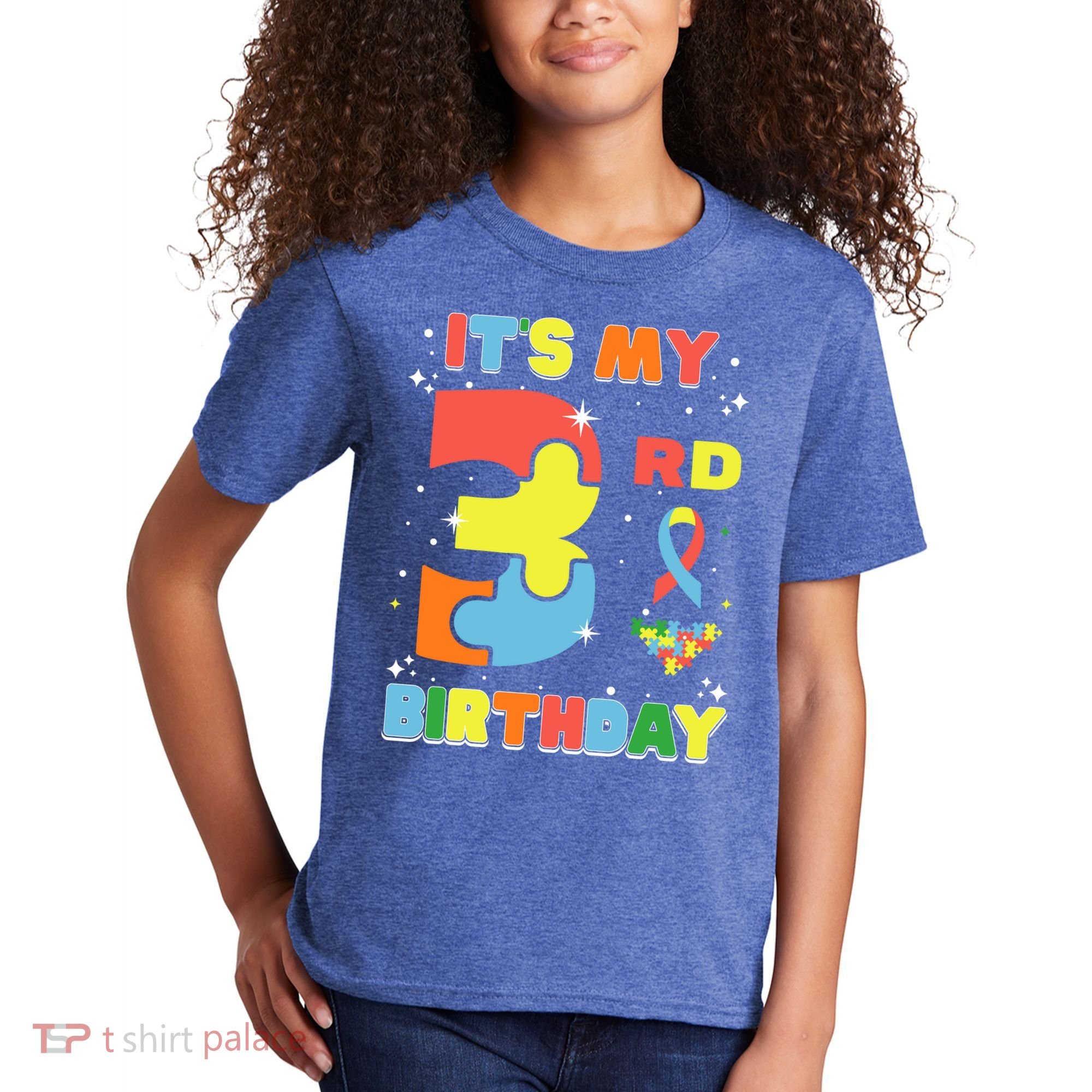 Its My 3rd Birthday Kids Autism 3 Years Old Kids T-Shirt