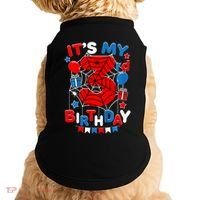 Its My 3rd Birthday Spider Theme Party 3 Year Old Doggie Tank thumb 0