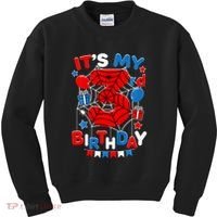 Its My 3rd Birthday Spider Theme Party 3 Year Old Kids Sweatshirt thumb 0