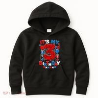 Its My 3rd Birthday Spider Theme Party 3 Year Old Kids Hoodie thumb 0