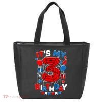 Its My 3rd Birthday Spider Theme Party 3 Year Old Tote Bag thumb 0
