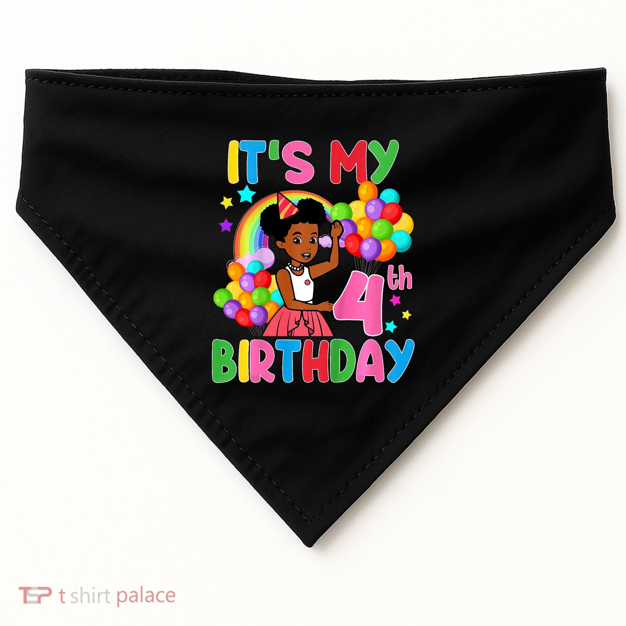 ItS My 4th Birthday GracieS Corner Four Years Old USA-Made Doggie Bandana