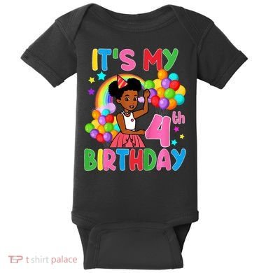 ItS My 4th Birthday GracieS Corner Four Years Old Baby Bodysuit