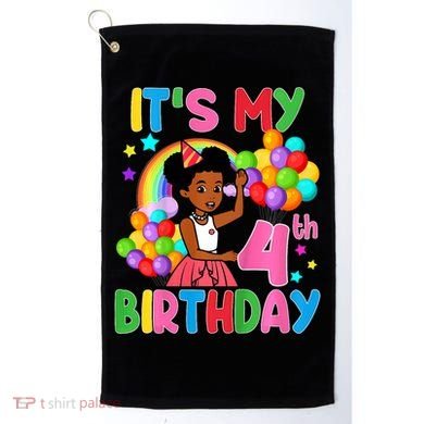 ItS My 4th Birthday GracieS Corner Four Years Old Golf Towel