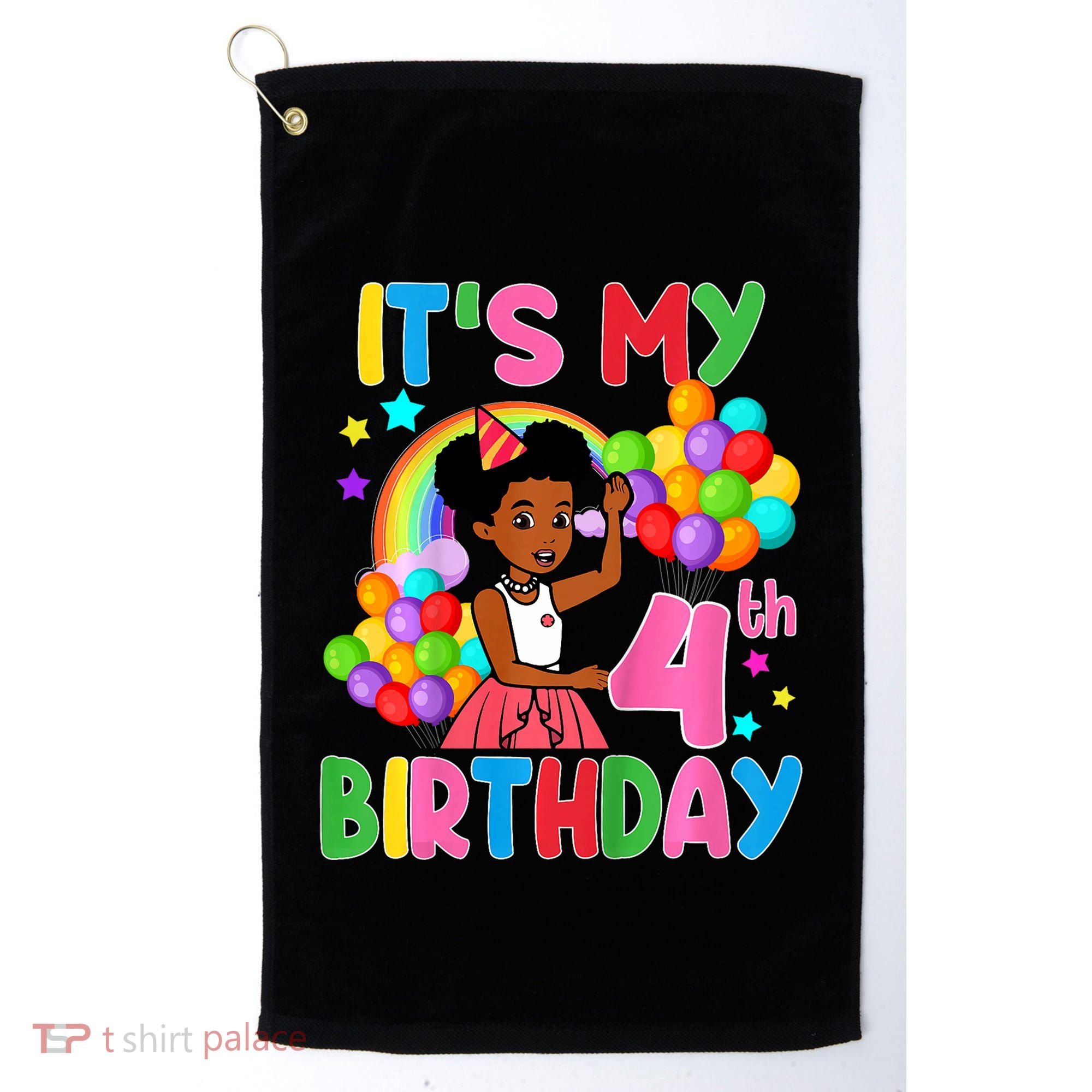 ItS My 4th Birthday GracieS Corner Four Years Old Golf Towel