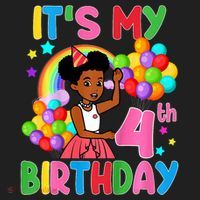 ItS My 4th Birthday GracieS Corner Four Years Old Golf Towel thumb 3