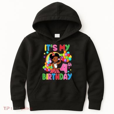 ItS My 4th Birthday GracieS Corner Four Years Old Kids Hoodie