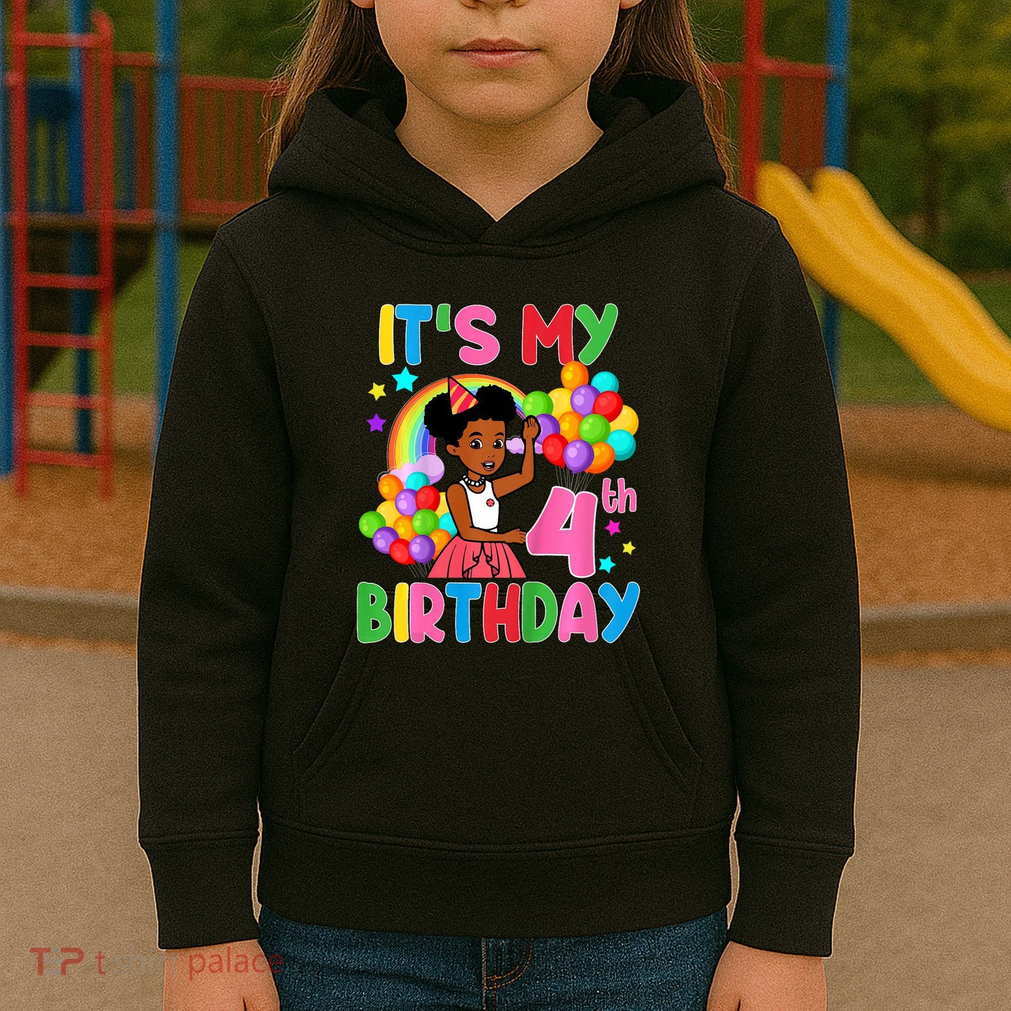 ItS My 4th Birthday GracieS Corner Four Years Old Kids Hoodie