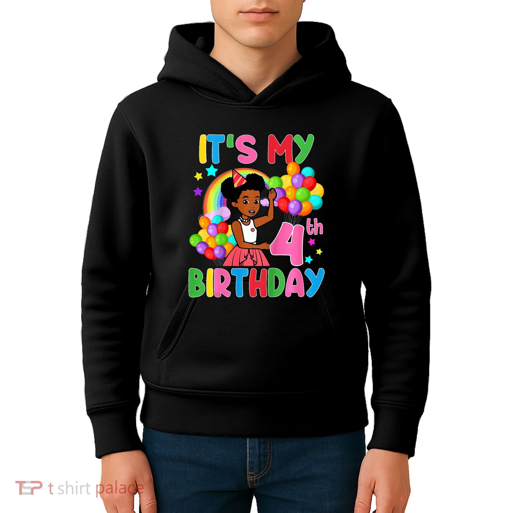 ItS My 4th Birthday GracieS Corner Four Years Old Kids Hoodie