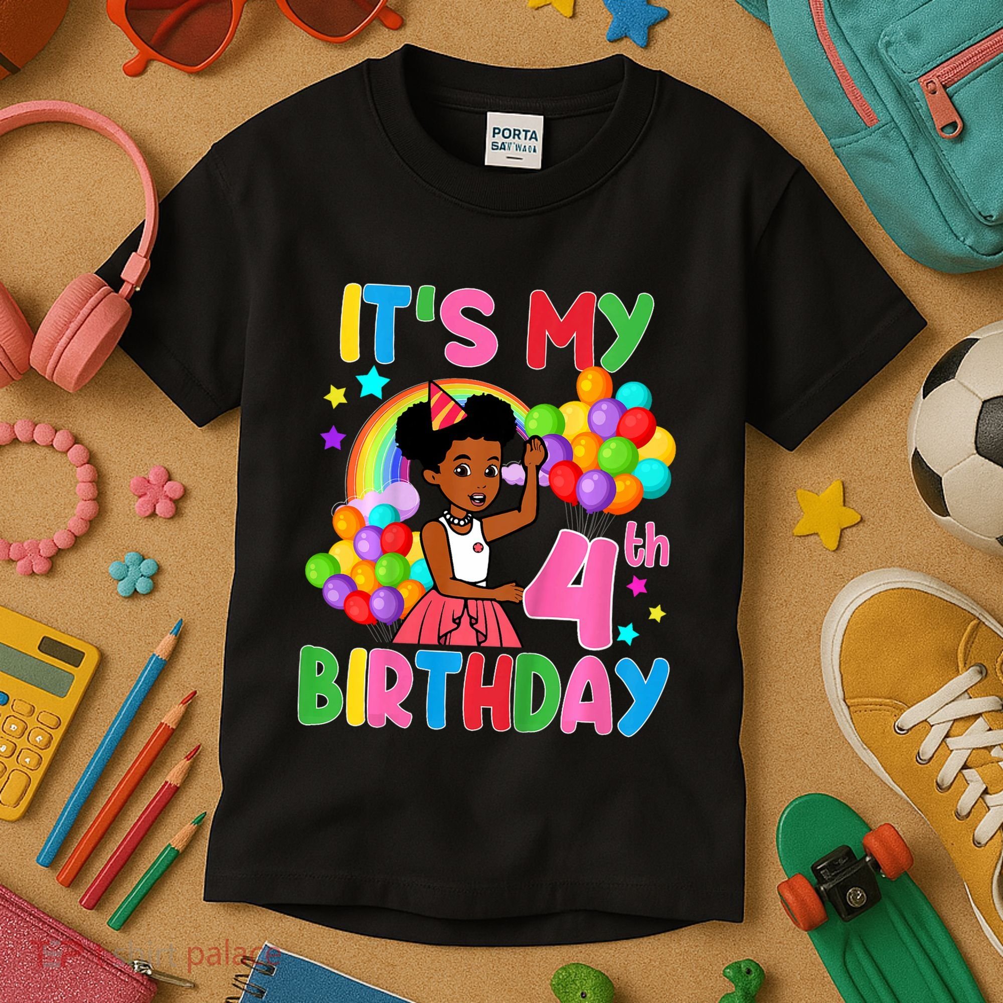 ItS My 4th Birthday GracieS Corner Four Years Old Kids T-Shirt