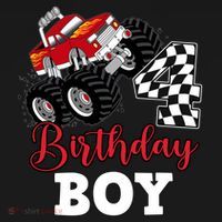 ItS My 4th Birthday Monster Truck Party 4 Year Old Gift Backpack thumb 2